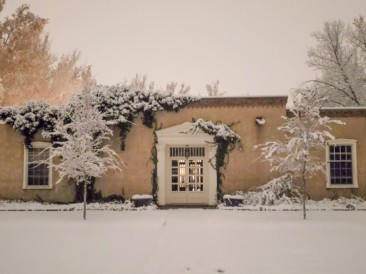 snow on the La Quinta grounds