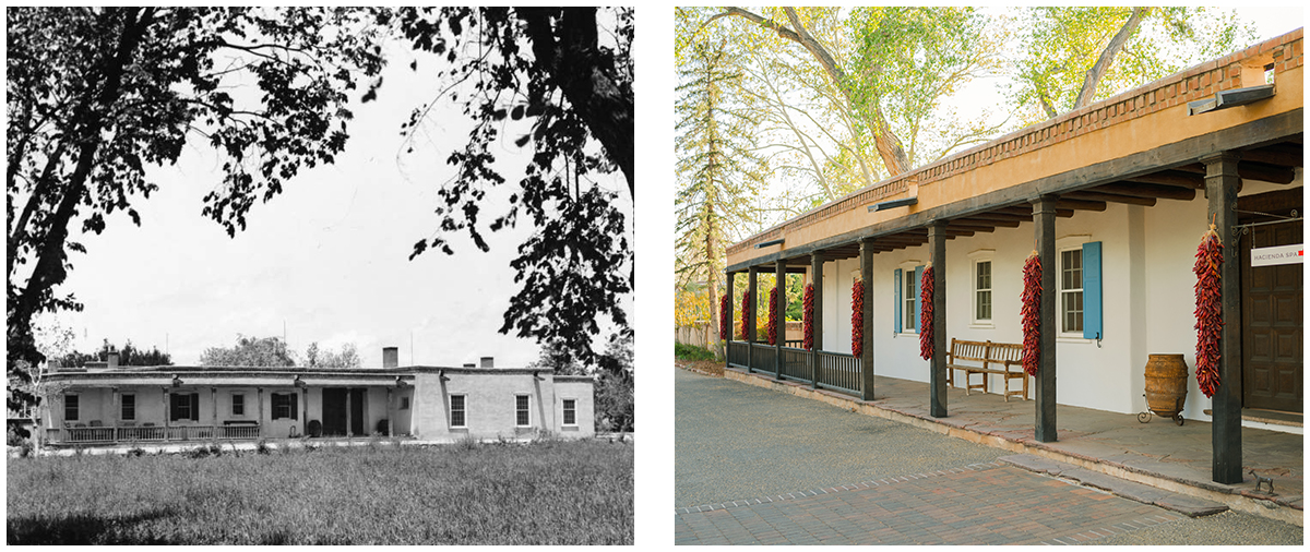then and now of the hacienda exterior