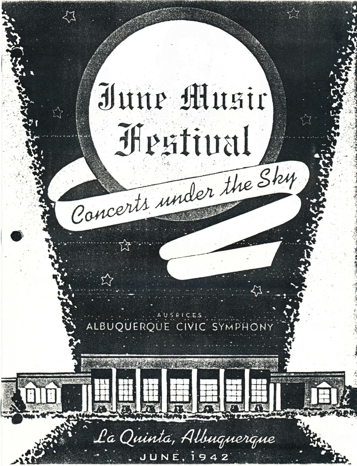 Program cover from the first June music festival held at La Quinta Cultural Center in 1942
