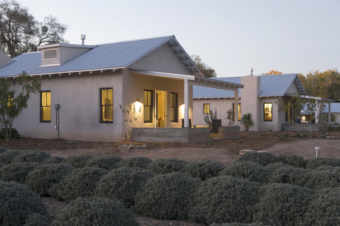 Field room at dusk