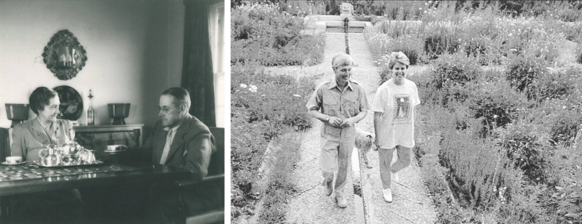 Ruth and Albert Simms (left) made Los Poblanos into the beautiful and timeless property that it is.  Armin and Penny Rembe (right, in 1989) have worked tirelessly to preserve the land, architecture, and legacy of Los Poblanos.