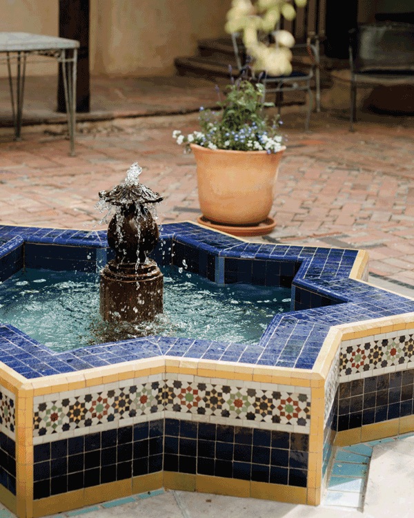 mosaic tile fountain