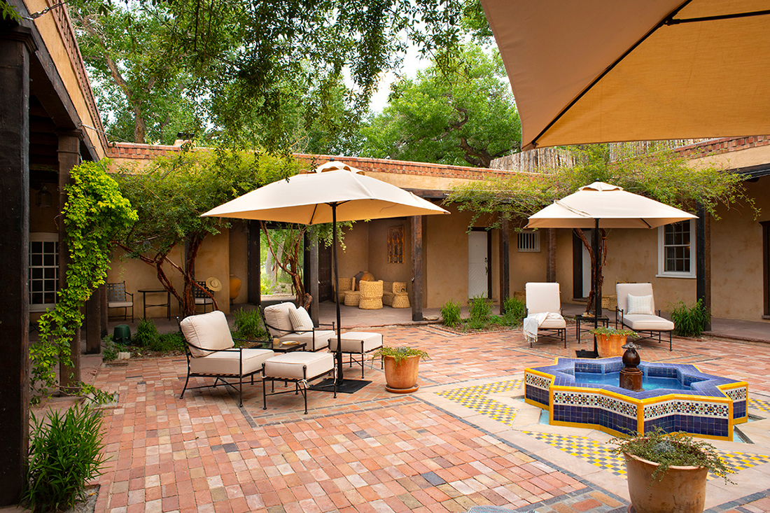 hacienda spa courtyard