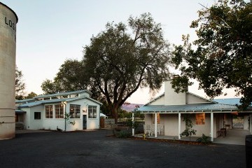 Los Poblanos inn, Campo and silos in Albuquerque, New Mexico