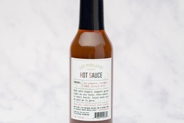 Los Poblanos hot sauce bottle