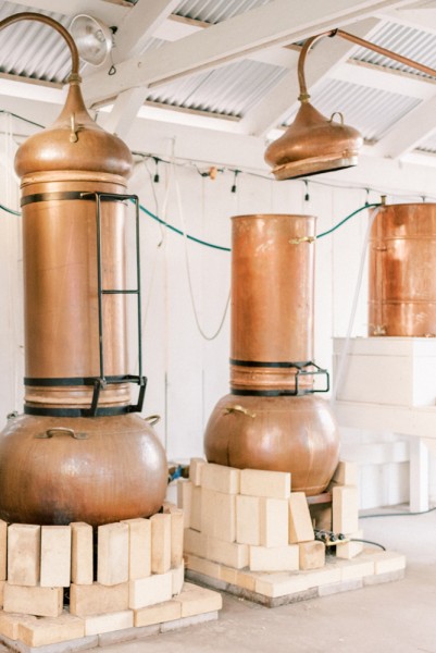 View of the copper stills