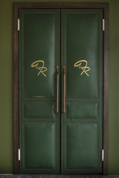 town and ranch tasting room entry doors